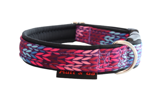 Obojek EASY vzor 2 cm, 25 - 35 cm, pletení - černá - foto 1
