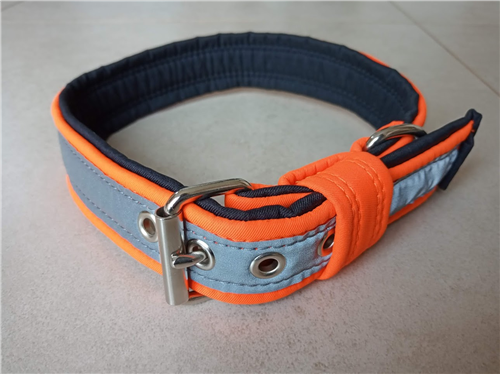 Softshellový obojek 3 cm, 43 - 48 cm, neon oranžovo - černý - foto 1