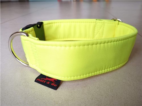 Softshellový obojek 4 cm, 35 - 50 cm, neon žlutý - foto 1