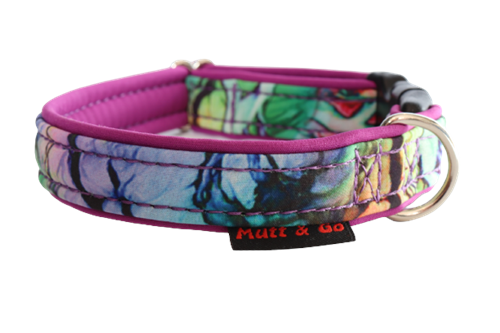 Obojek EASY vzor 2 cm, 25 - 35 cm, kořeny - purpurová - foto 1