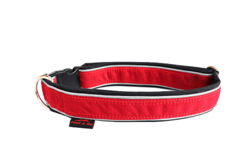 Obojek SOFT Reflexní 4cm, 45-70cm, červená-černá - foto 1