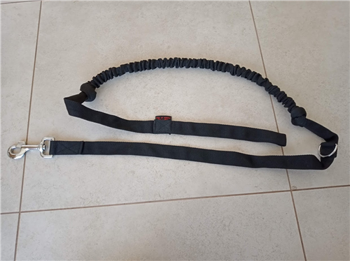Vodítko s amortizérem pro velké psy, černé - foto 1